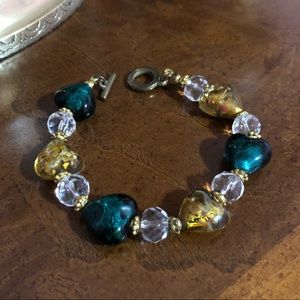 Heart Glass Bracelet